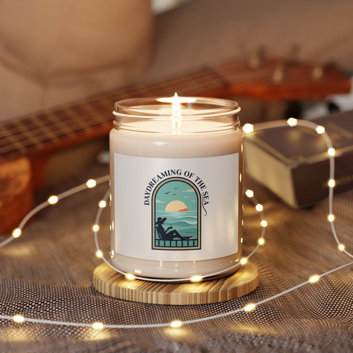 MA Designer scented soy candle 9oz with lid