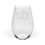 Rise N Shine stemless wine glass lifestyle shot