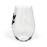 Motivational stemless wine glass 11.75oz detail