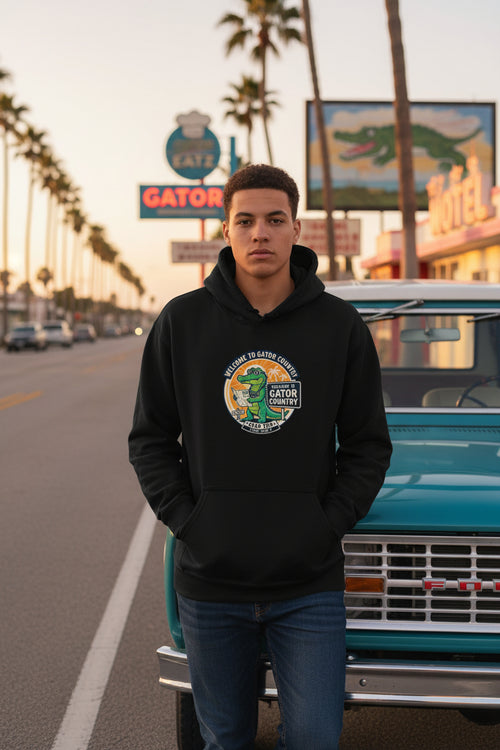 Black hoodie with a dog's face printed on the chest against a white background