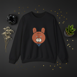 Bunny Crewneck Black Flat-Lay