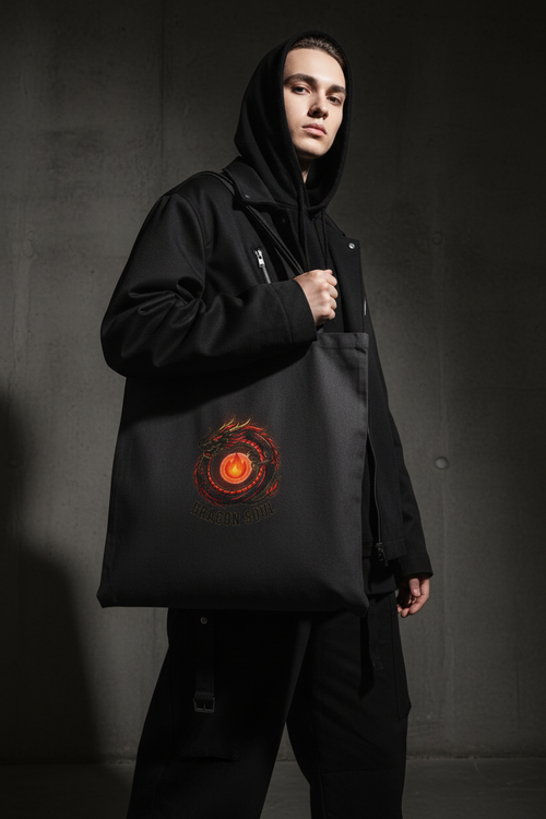 Dragon Soul Tote Black Lifestyle
