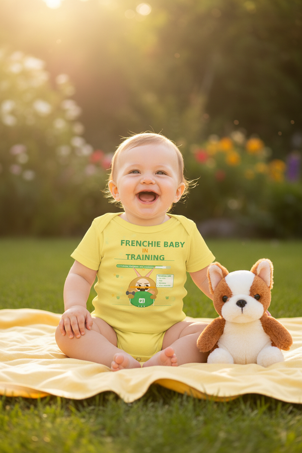 Frenchie Baby In Training Yellow