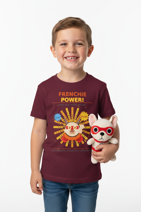 Frenchie Power Maroon