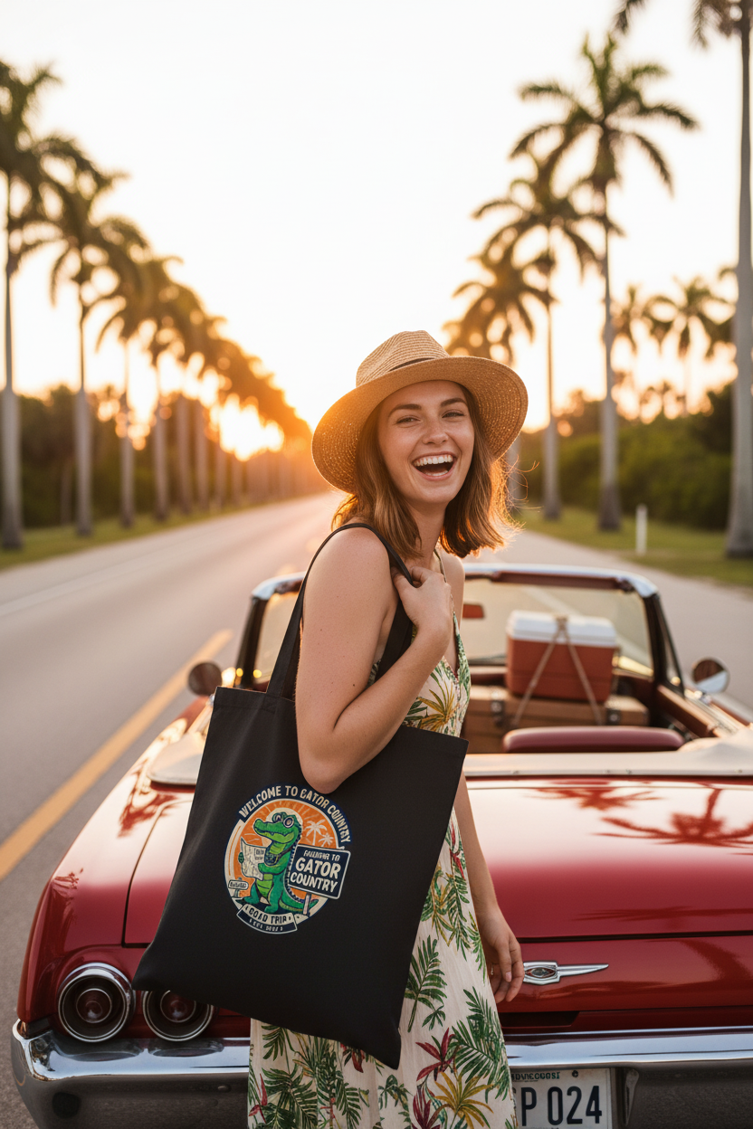 Gator Country Tote Black