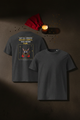 Not All Heroes - Dark Heather Grey Flat Lay