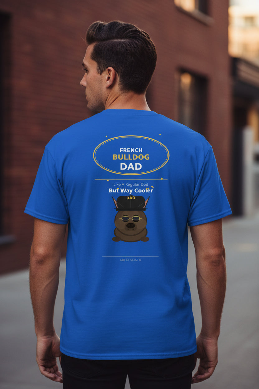 Blue t-shirt with 'Class of 2023' design on a white background