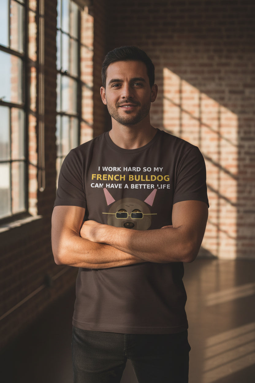 Brown t-shirt with text 'PHYSICS IS PHYSICS LATENCY is not a software bug' on a white background