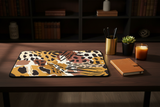 Wild Animal Print Desk Mat Dark